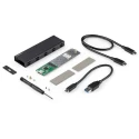 StarTech.com 0.87 in M.2 SATA SSD Hard Drive Enclosure USB C 10Gbps Plastic Aluminium Black SM2E1BMU31C
