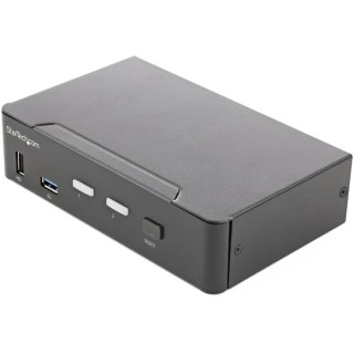 StarTech.com 2 Port 1 Displays USB HDMI KVM Switch with 3.5 mm Stereo Audio, 3840 x 2160 at 60 Hz Maximum SV231HU34K6