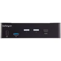 StarTech.com 2 Port 1 Displays USB HDMI KVM Switch with 3.5 mm Stereo Audio, 3840 x 2160 at 60 Hz Maximum SV231HU34K6
