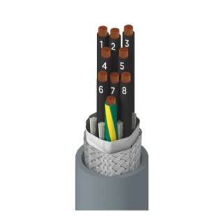 Alpha Wire Xtra-Guard FLEX Performance Multi-Core Industrial Cable 9 Cores Screened 600V 305m Thermoplastic 901609CY SL005