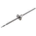NSK 124 mm Precision Rolled Ball Screw Assembly with Round Flange Nut 6 mm Shaft Diameter 160 mm Shaft Length RMA0601C7S-160