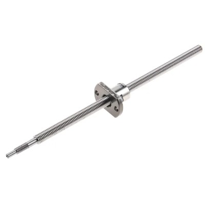 NSK 124 mm Precision Rolled Ball Screw Assembly with Round Flange Nut 6 mm Shaft Diameter 160 mm Shaft Length RMA0601C7S-160