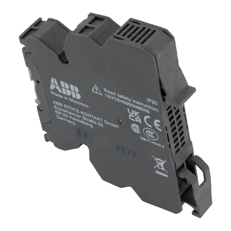 ABB Interface Relay, RBR122G Series, DIN Rail Mount, 24V AC/DC Coil, DPDT Contact Configuration RBR122G