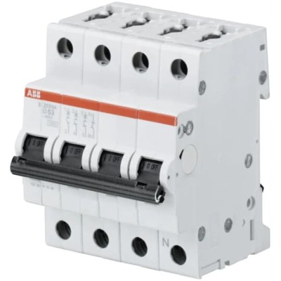 ABB System Pro M Compact S200 Miniature Circuit Breaker 3+N-Pole 10A Type B 400V ac 12V dc 6kA Breaking 2CDS253103R0105