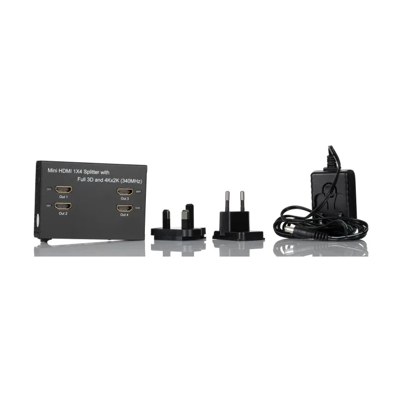 RS PRO HDMI Splitter 4 Port 1 Input 4 Output 4000 x 2000 Pixel Resolution 236-9048
