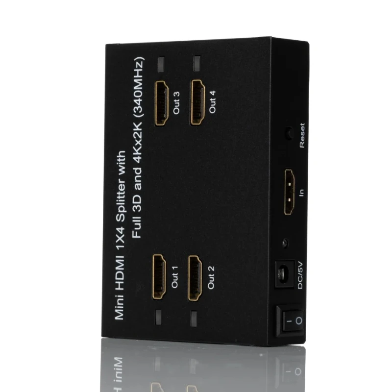 RS PRO HDMI Splitter 4 Port 1 Input 4 Output 4000 x 2000 Pixel Resolution 236-9048