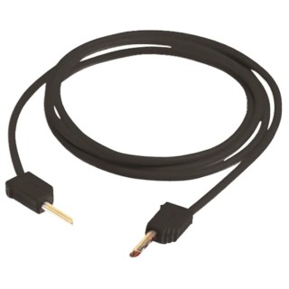 Staubli Connector Test Lead 10A, 30 V AC, 60 V DC, Black, 600 mm Lead Length 28.0033-060-21
