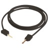 Staubli Connector Test Lead 10A, 30 V AC, 60 V DC, Black, 600 mm Lead Length 28.0033-060-21