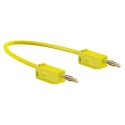 Staubli Connector Test Lead 10A, 30 V AC, 60 V DC, Yellow, 500 mm Lead Length 28.0039-050-24