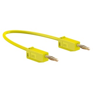 Staubli Connector Test Lead 10A, 30 V AC, 60 V DC, Yellow, 500 mm Lead Length 28.0039-050-24