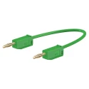 Staubli Connector Test Lead 10A, 30 V AC, 60 V DC, Green, 300 mm Lead Length 28.0039-030-25