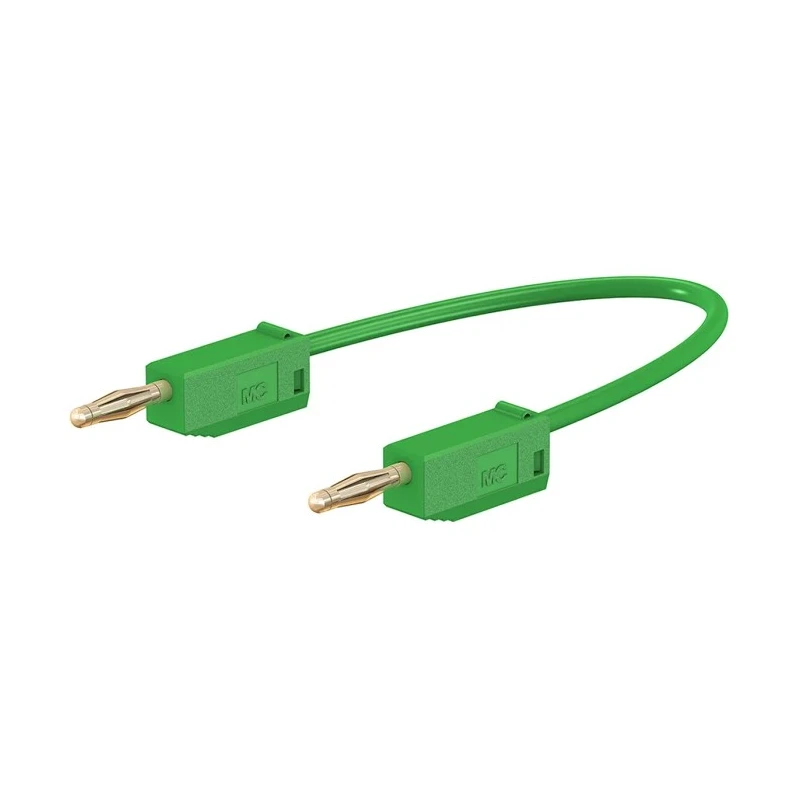 Staubli Connector Test Lead 10A, 30 V AC, 60 V DC, Green, 300 mm Lead Length 28.0039-030-25
