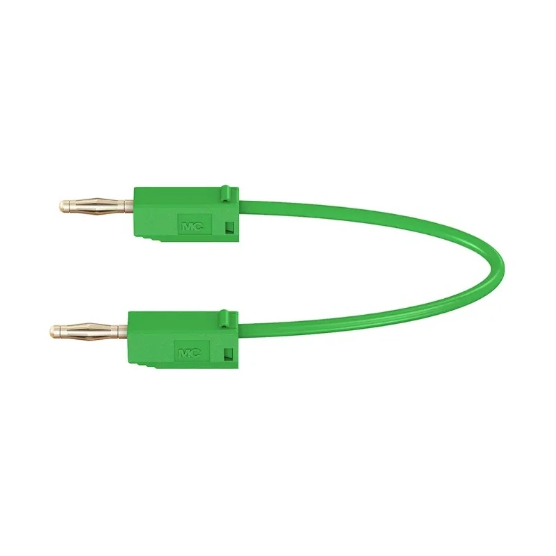 Staubli Connector Test Lead 10A, 30 V AC, 60 V DC, Green, 300 mm Lead Length 28.0039-030-25