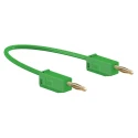 Staubli Connector Test Lead 10A, 30 V AC, 60 V DC, Green, 300 mm Lead Length 28.0039-030-25
