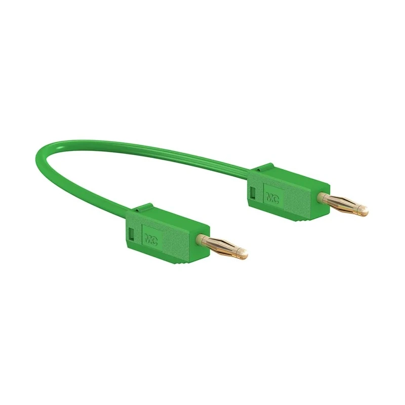Staubli Connector Test Lead 10A, 30 V AC, 60 V DC, Green, 300 mm Lead Length 28.0039-030-25