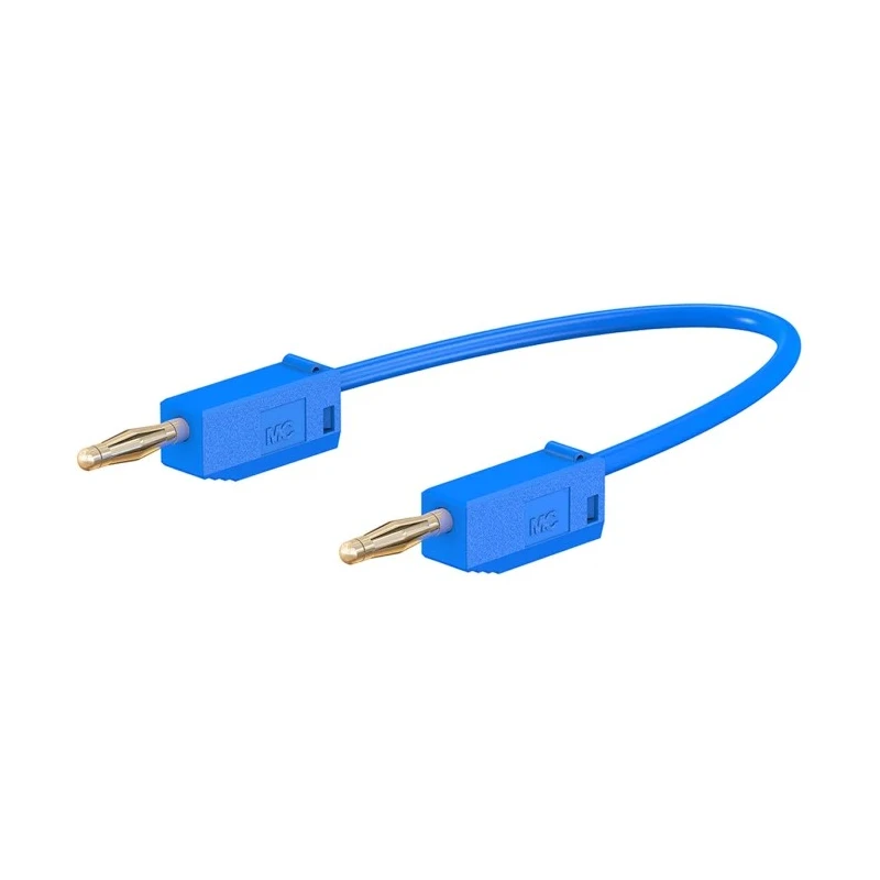 Staubli Connector Test Lead, 10A, 30 V AC, 60 V DC, Blue, 300 mm Lead Length 28.0039-030-23