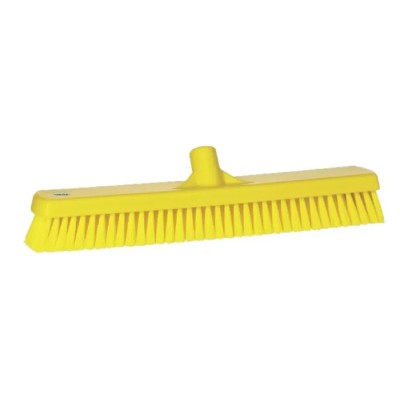 Vikan Yellow Washing Brush Broom with Polypropylene Bristles for Floors and Walls 70626