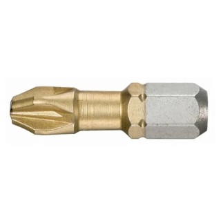 Facom Titanium Pozidriv Driver Bit 1/4 in Drive Size 25 mm Length ED.131T
