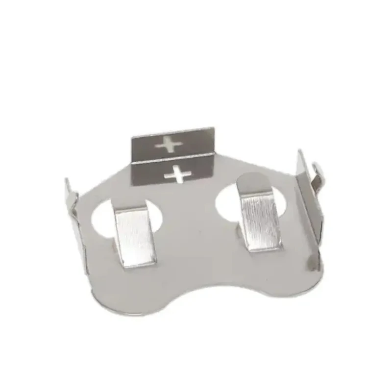 RS PRO Battery Clip Leaf Spring for CR2032 Battery Size, 2 Cells, Phosphor Bronze Body, Through Hole Mount CR2032