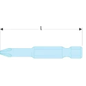 Facom Screwdriver Bit 1/4 in Tip PH3 Phillips Drive 70 mm Overall EP.663