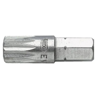 Facom Screwdriver Bit Hex Drive 6.35 mm Tip M6 Size 25 mm Overall Length EV.106