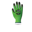 Traffi General Handling Gloves Black Green Elastane Fibreglass HPPE Nylon Polyester Steel Size 8 TG5010