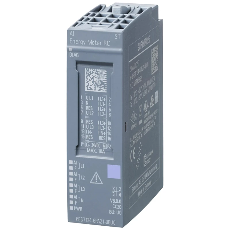 Siemens SIMATIC ET 200 SP Series Analogue Input Module, 58x20x73 mm, 200m Cable Length, Max Operating 6ES7134-6PA21-0BU0