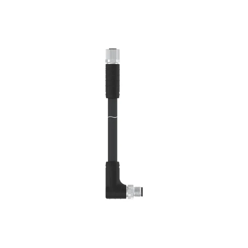 TE Connectivity Sensor Actuator Cable M12 L-Code Male 4 Way Right Angle to Female 4 Way Straight 1.5 m T4152AC9L14-003