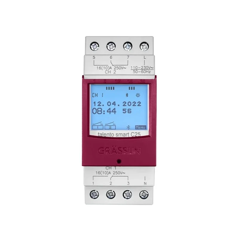 Grasslin Analogue DIN Rail Time Switch 2-Channel 24V ac 43.03.0003.1