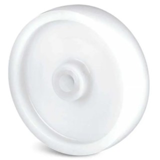 Guitel Hervieu One Piece Polypropylene White Trolley Wheel 50 mm Diameter 22 mm Width Load Capacity 50 kg 87-201-050L08