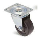 Guitel Hervieu Swivel Castor 75 mm Rubber Wheel 50 kg Load Capacity Pressed Steel Frame 360933