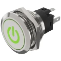 EAO 82 Series Illuminated Push Button Switch Momentary Panel Mount SPDT Green Red LED IP65 IP67 240 V 82-6151.1AA4.B002