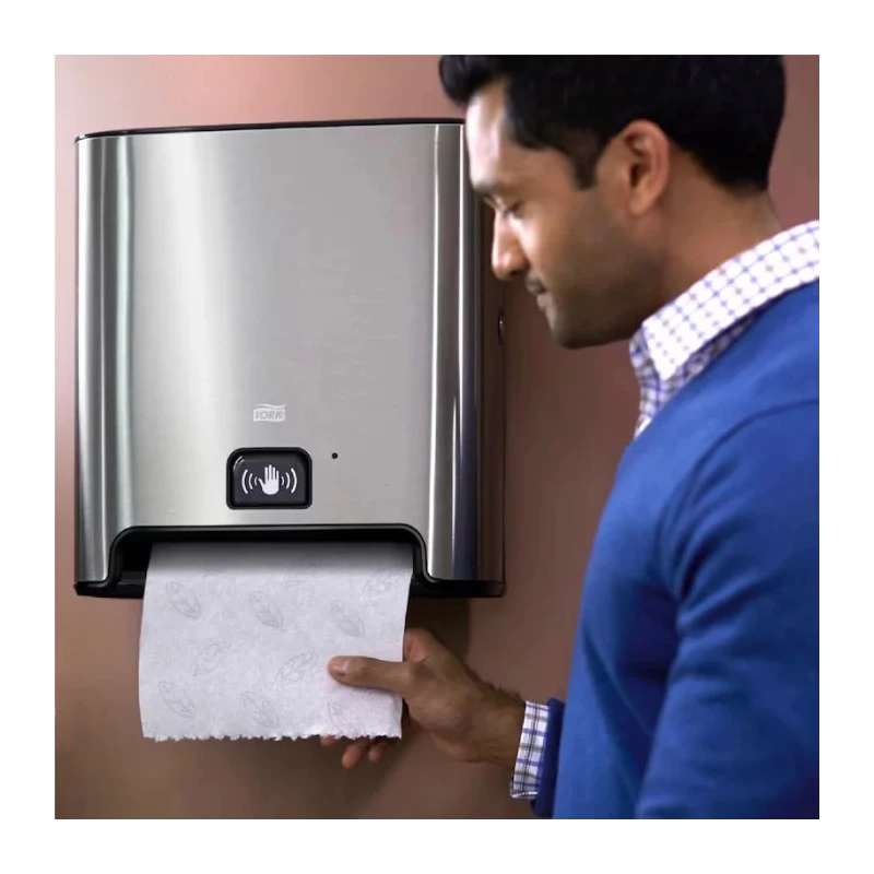 Tork Stainless Steel Grey Wall Hand Towel Dispenser with Sensor 204 mm x 373 mm x 345 mm 460001