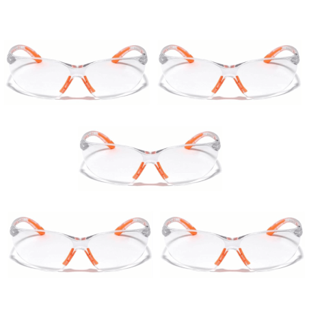 robustt-scratch-resistant-uv-protected-dust-protected-polycarbonate-unbreakable-transparent-safety-goggles-pack-of-5-58163