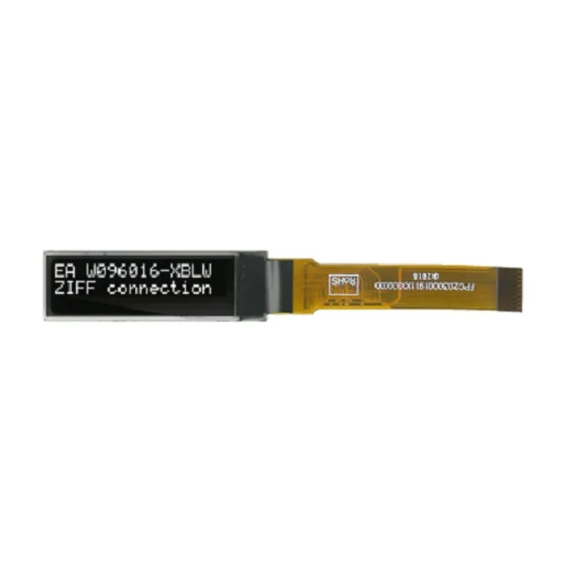Display Visions 21.34 mm Passive Matrix White OLED Display 96 x 16 Pixel I2C/SPI EA W096016-XBLW