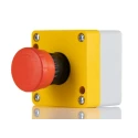 RS PRO Twist Release Emergency Stop Push Button Surface Mount 2 NC Thermoplastic Red IP65 24V AC 242-0845