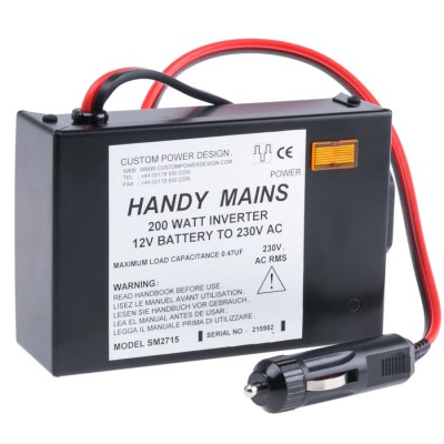 Custom Power Design 200W Power Inverter, 11V dc, 15 V dc Input, 230V ac Output SM2715