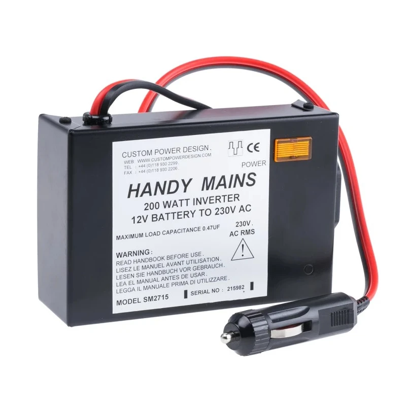 Custom Power Design 200W Power Inverter, 11V dc, 15 V dc Input, 230V ac Output SM2715