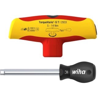 Wiha Adjustable Torque Screwdriver, 5 To 14 Nm, 6 mm Drive, ±6 % Accuracy 43177