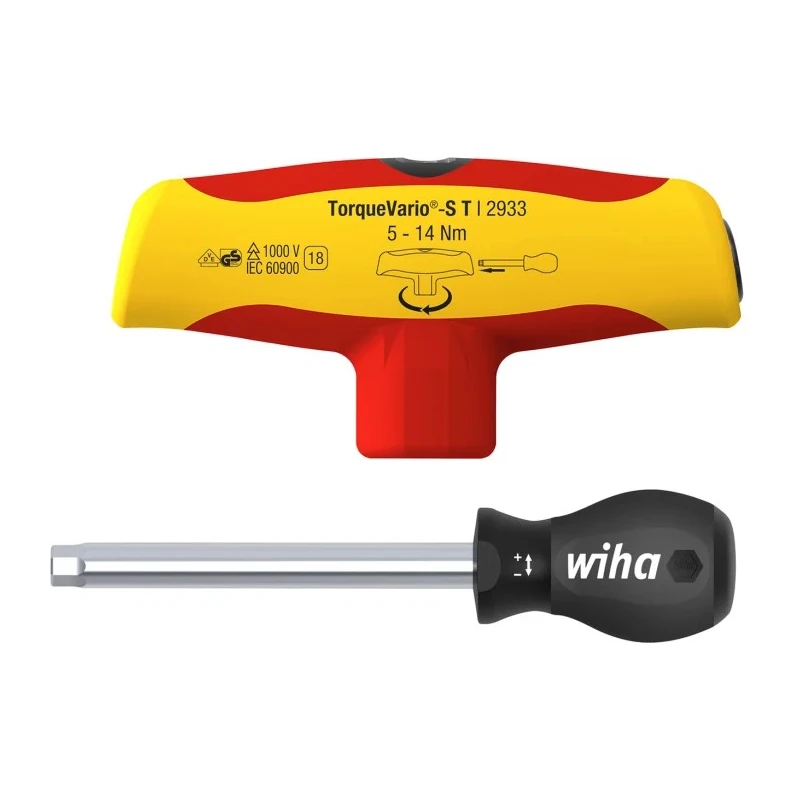 Wiha Adjustable Torque Screwdriver, 5 To 14 Nm, 6 mm Drive, ±6 % Accuracy 43177