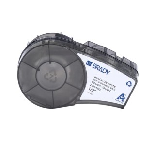 Brady Black on Black White Label Printer Tape 12.7 mm Width, 6.4 mm Label Length M21-500-581-WT