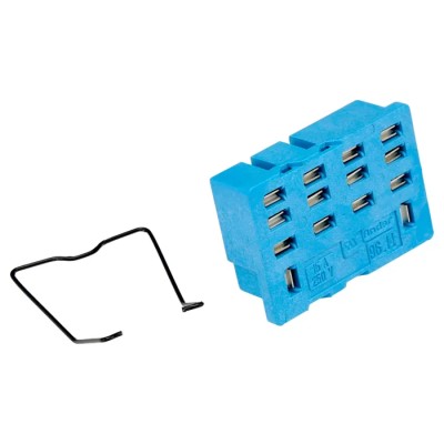 Finder 96 Series 8 Way 250V AC 15A DIN Rail Relay Socket Model 96.14SMA