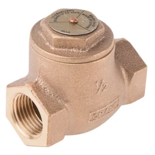 RS PRO Bronze Threaded R Single Check Valve 1/2 in, 25 bar 282-0828