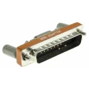 RS PRO D-Sub Adapter Male 25-Way to Female 9-Way Plug-In Gold Plated Contacts 42mm 243-0352