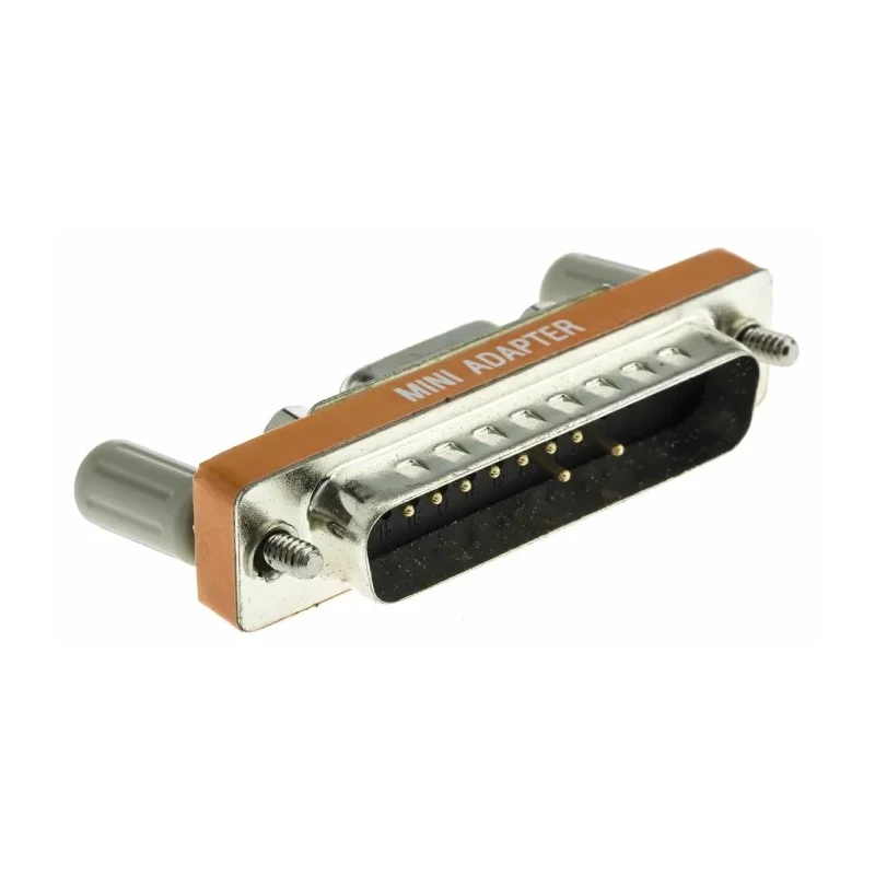 RS PRO D-Sub Adapter Male 25-Way to Female 9-Way Plug-In Gold Plated Contacts 42mm 243-0352
