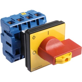 Kraus & Naimer 4-Pole Panel Mount Isolator Switch IP65 63A 11 kW KG64B.T204/GBA007.E