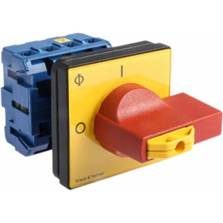 Kraus & Naimer 4-Pole Panel Mount Isolator Switch, IP65, 25A Switching Current, 240V AC, 5.5W Switching KG20B.T204/GBA007.E