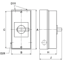 Kraus & Naimer 4-Pole Surface Isolator Switch, IP65, 20A, Red Handle 