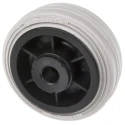 LAG Grey, Black Rubber Trolley Wheel 80mm Diameter, 25mm Width, Load Capacity 55kg, Thermoplastic Hub 13104 G