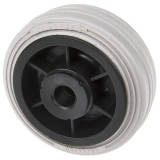 LAG Grey, Black Rubber Trolley Wheel 80mm Diameter, 25mm Width, Load Capacity 55kg, Thermoplastic Hub 13104 G